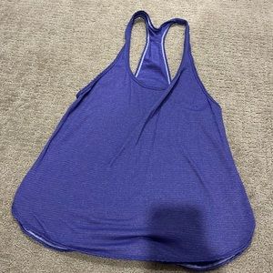 Purple non-fitted lululemon racer back t-shirt tank